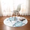 Blue Turtles Round Carpet Floor Rug Living Room Bedroom Decor Round Area Rug Carpet