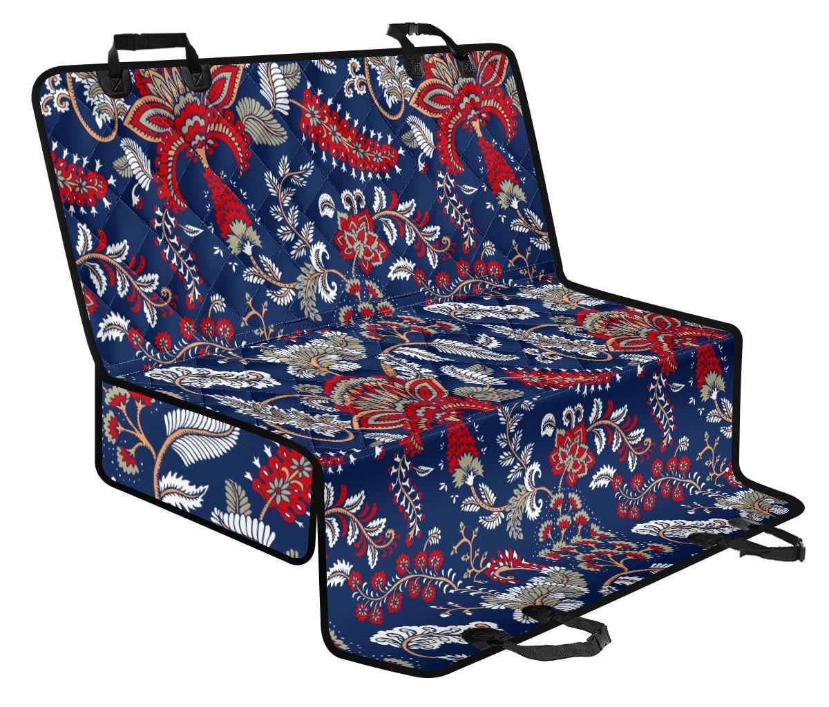 Blue Vintage Bohemian Floral Print Pet Car Back Seat Cover - ba679c215537 Blue Vintage Bohemian Floral Print Pet Car Back Seat Cover - ba679c215537