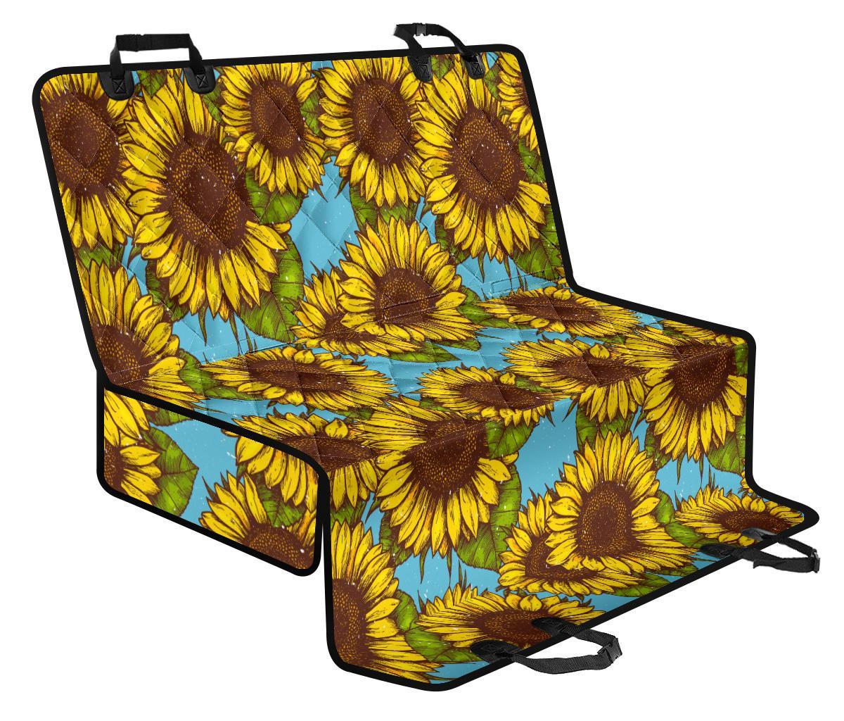 Blue Vintage Sunflower Pattern Print Pet Car Back Seat Cover - bb2b59d1c417 Blue Vintage Sunflower Pattern Print Pet Car Back Seat Cover - bb2b59d1c417