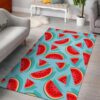 Blue Watermelon Pieces Pattern Rug Sport Decor Gift Floor Decor Living Room Carpet Rug Area Rug - a3c85c886017