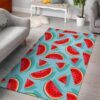 Blue Watermelon Pieces Pattern Rug Sport Decor Gift Floor Decor Living Room Carpet Rug Area Rug - 12e0abe3da04