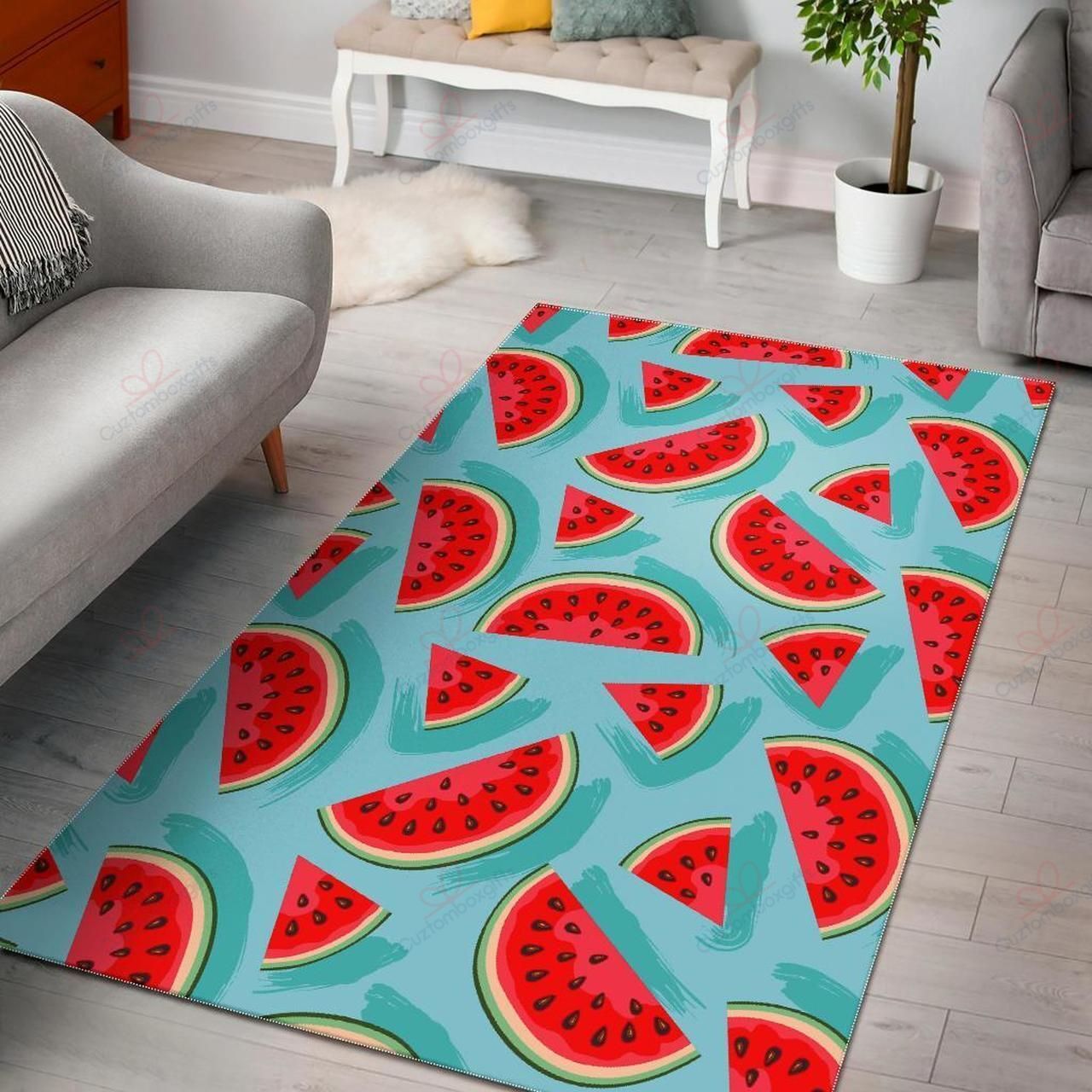 Blue Watermelon Pieces Pattern Rug Sport Decor Gift Floor Decor Living Room Carpet Rug Area Rug - 12e0abe3da04 Blue Watermelon Pieces Pattern Rug Sport Decor Gift Floor Decor Living Room Carpet Rug Area Rug - 12e0abe3da04