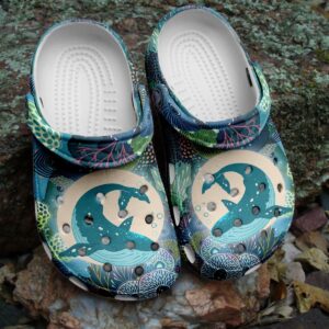 Blue Whale Graphic Crocs Clog Shoes Crocbland Clog Birthday Gifts For Boy Girl Daughter Son