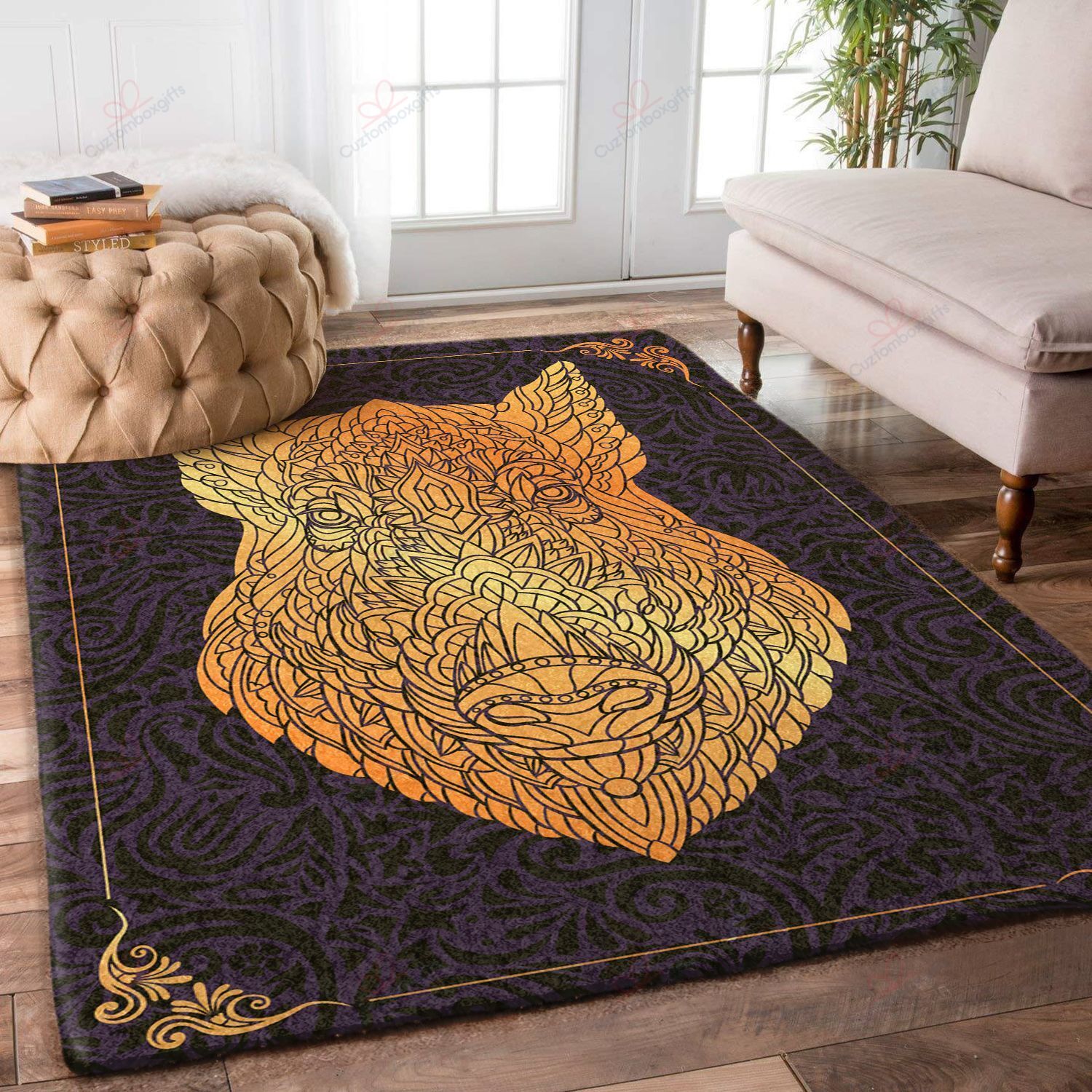 Boar Gold Pattern Rug Sport Decor Gift Floor Decor Living Room Carpet Rug Area Rug - 381cfcb668fa Boar Gold Pattern Rug Sport Decor Gift Floor Decor Living Room Carpet Rug Area Rug - 381cfcb668fa