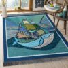 Boat And Whale Rug Sport Decor Gift Floor Decor Living Room Carpet Rug Area Rug - 4497290c2e1a