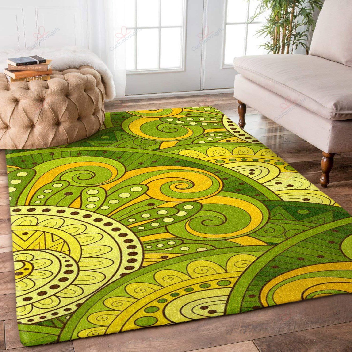 Bohemian Green Rug Sport Decor Gift Floor Decor Living Room Carpet Rug Area Rug - beb39398a594 Bohemian Green Rug Sport Decor Gift Floor Decor Living Room Carpet Rug Area Rug - beb39398a594