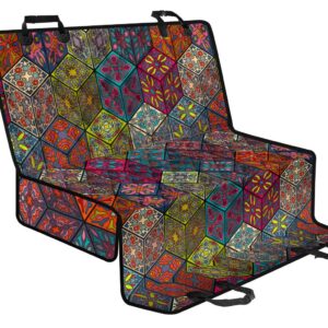 Bohemian Indian Box Pattern Print Pet Car Back Seat Cover - ed396bbd3e66