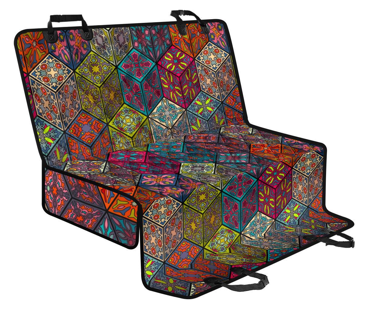Bohemian Indian Box Pattern Print Pet Car Back Seat Cover - ed396bbd3e66 Bohemian Indian Box Pattern Print Pet Car Back Seat Cover - ed396bbd3e66