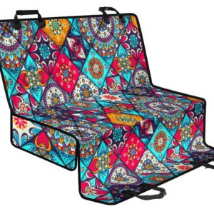 Bohemian Indian Mandala Patchwork Print Pet Car Back Seat Cover - b5c8de098b72