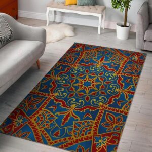 Bohemian Indian Mandala Pattern Rug Sport Decor Gift Floor Decor Living Room Carpet Rug Area Rug - 1450afc59809