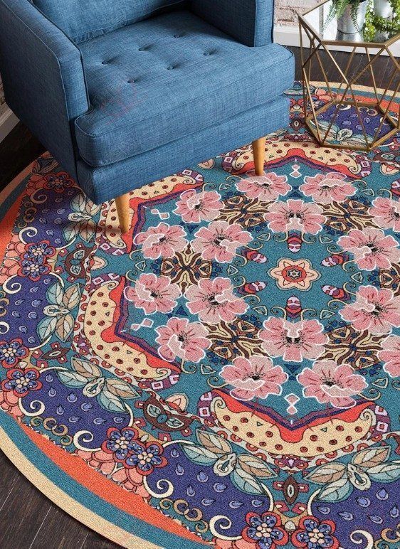 Bohemian Mandala Ethnic India Style Round Carpet Floor Rug Living Room Bedroom Decor Round Area Rug Carpet Bohemian Mandala Ethnic India Style Round Carpet Floor Rug Living Room Bedroom Decor Round Area Rug Carpet