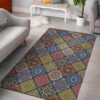 Bohemian Pattern 5 Rug Sport Decor Gift Floor Decor Living Room Carpet Rug Area Rug - 8257ecfdb455