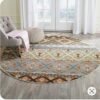Bohemian Pattern Round Carpet Floor Rug Living Room Bedroom Decor Round Area Rug Carpet