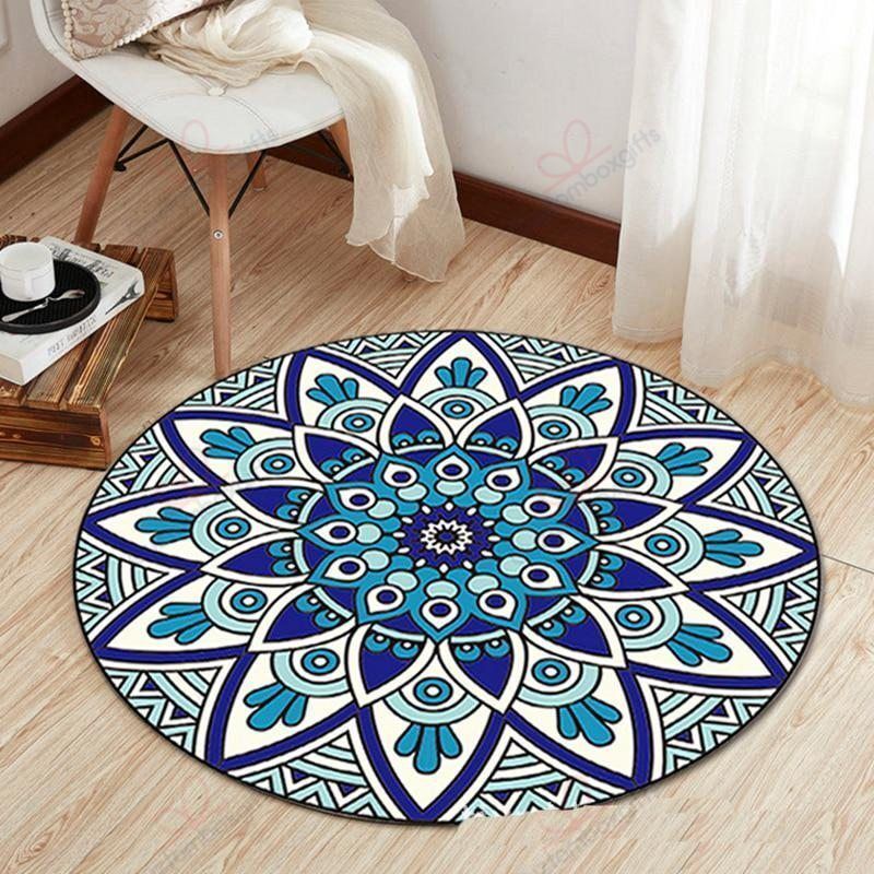 Bohemian Style Pattern Round Carpet Floor Rug Living Room Bedroom Decor Round Area Rug Carpet Bohemian Style Pattern Round Carpet Floor Rug Living Room Bedroom Decor Round Area Rug Carpet