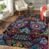 Boho Detailed Skull Rug Sport Decor Gift Floor Decor Living Room Carpet Rug Area Rug - ccf93c92816e
