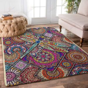 Boho Dragonfly Rug Sport Decor Gift Floor Decor Living Room Carpet Rug Area Rug - b68ed8eeec8b