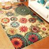 Boho Floral Rug Sport Decor Gift Floor Decor Living Room Carpet Rug Area Rug - 8338670c1179
