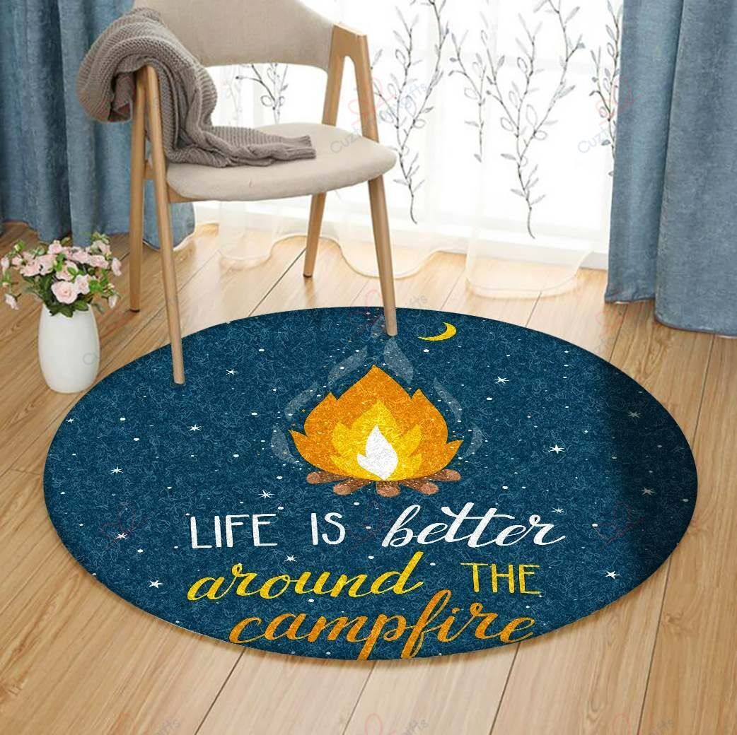 Bonfire Round Carpet Floor Rug Living Room Bedroom Decor Round Area Rug Carpet Bonfire Round Carpet Floor Rug Living Room Bedroom Decor Round Area Rug Carpet