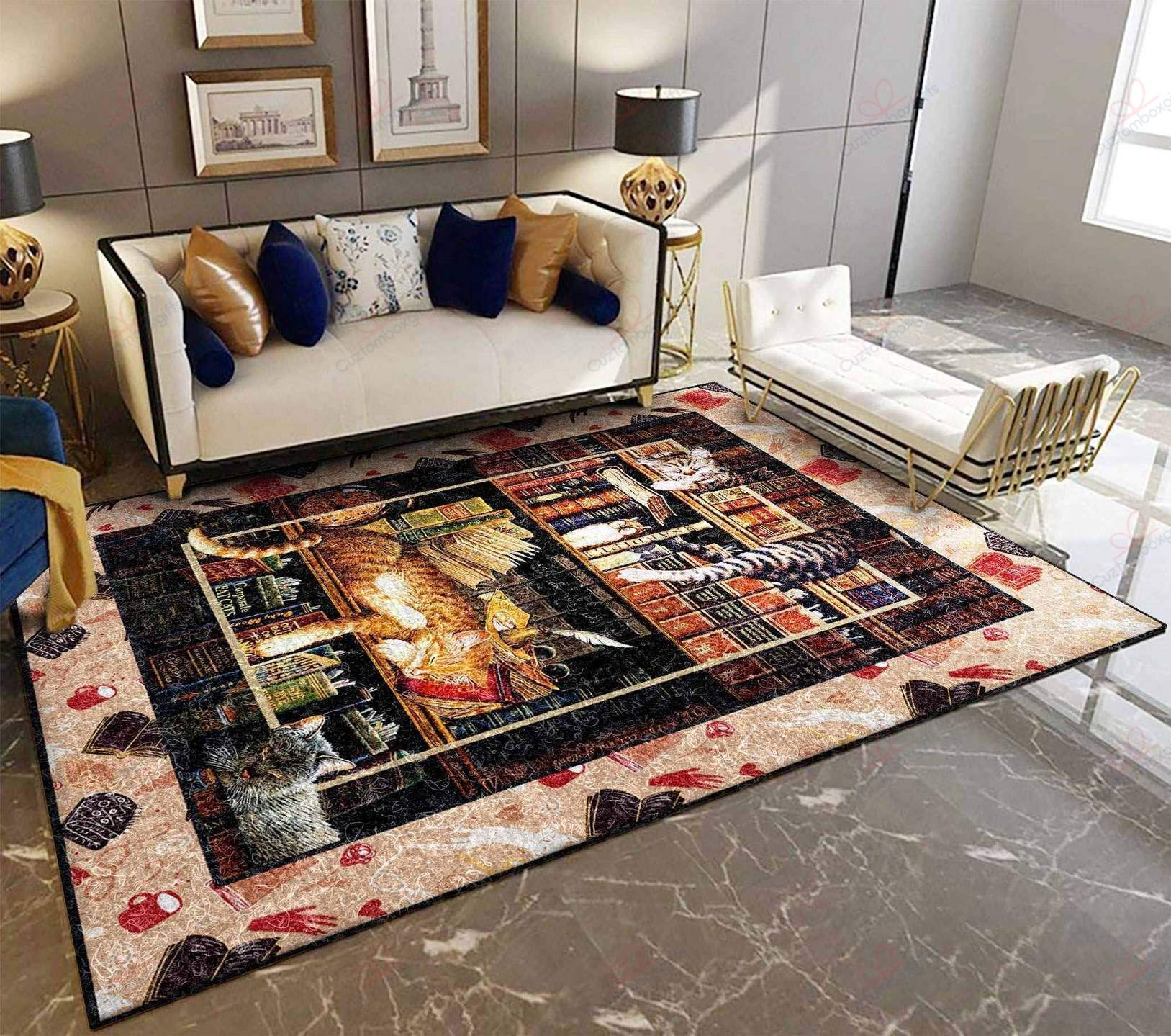 Book And Cat Rug Sport Decor Gift Floor Decor Living Room Carpet Rug Area Rug - ac947dbcb801 Book And Cat Rug Sport Decor Gift Floor Decor Living Room Carpet Rug Area Rug - ac947dbcb801