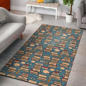 Book Pattern 3 Rug Sport Decor Gift Floor Decor Living Room Carpet Rug Area Rug - 108370000000