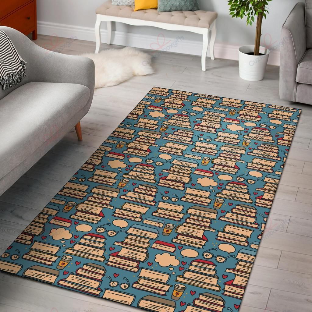 Book Pattern 3 Rug Sport Decor Gift Floor Decor Living Room Carpet Rug Area Rug - 108370000000 Book Pattern 3 Rug Sport Decor Gift Floor Decor Living Room Carpet Rug Area Rug - 108370000000
