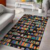 Book Pattern 5 Rug Sport Decor Gift Floor Decor Living Room Carpet Rug Area Rug - 0a53e33b0d1e