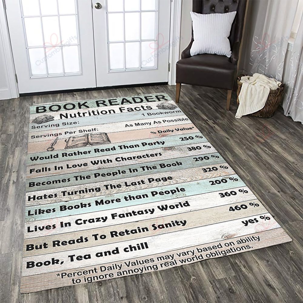 Book Reader Nutrition Facts Rug Sport Decor Gift Floor Decor Living Room Carpet Rug Area Rug - 48f97ac687c9 Book Reader Nutrition Facts Rug Sport Decor Gift Floor Decor Living Room Carpet Rug Area Rug - 48f97ac687c9