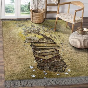 Book Tree Rug Sport Decor Gift Floor Decor Living Room Carpet Rug Area Rug - 4ceab6778cf4