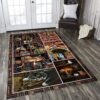 Books And Cats Rug Sport Decor Gift Floor Decor Living Room Carpet Rug Area Rug - b0ebe3eb0f0e