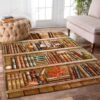 Bookshelf 7 Rug Sport Decor Gift Floor Decor Living Room Carpet Rug Area Rug - f4e5f220f2a6