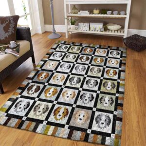Border Collie Rug Sport Decor Gift Floor Decor Living Room Carpet Rug Area Rug - 651226aac7f5