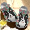 Border Collie Personalize Clog Custom Crocs Fashionstyle Comfortable For Women Men Kid Print 3D Floral Background