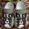 Border Collie Quilted Sku 315 Crocs Clog Clog Shoes