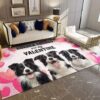 Border Collies Are My Valentine Rug Sport Decor Gift Floor Decor Living Room Carpet Rug Area Rug - b3287dfa314e