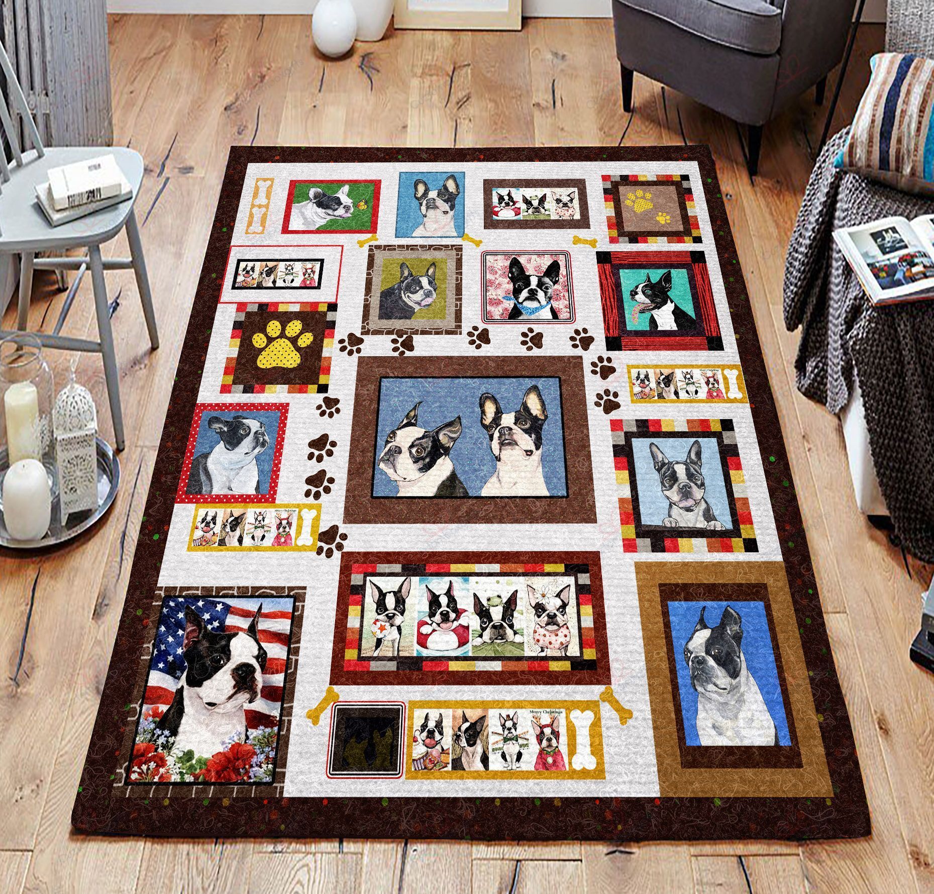 Boston Terrier 01 Rug Sport Decor Gift Floor Decor Living Room Carpet Rug Area Rug - bbf454dae85e Boston Terrier 01 Rug Sport Decor Gift Floor Decor Living Room Carpet Rug Area Rug - bbf454dae85e