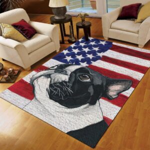 Boston Terrier American Carrying You Rug Sport Decor Gift Floor Decor Living Room Carpet Rug Area Rug - 7156bf0c08c0