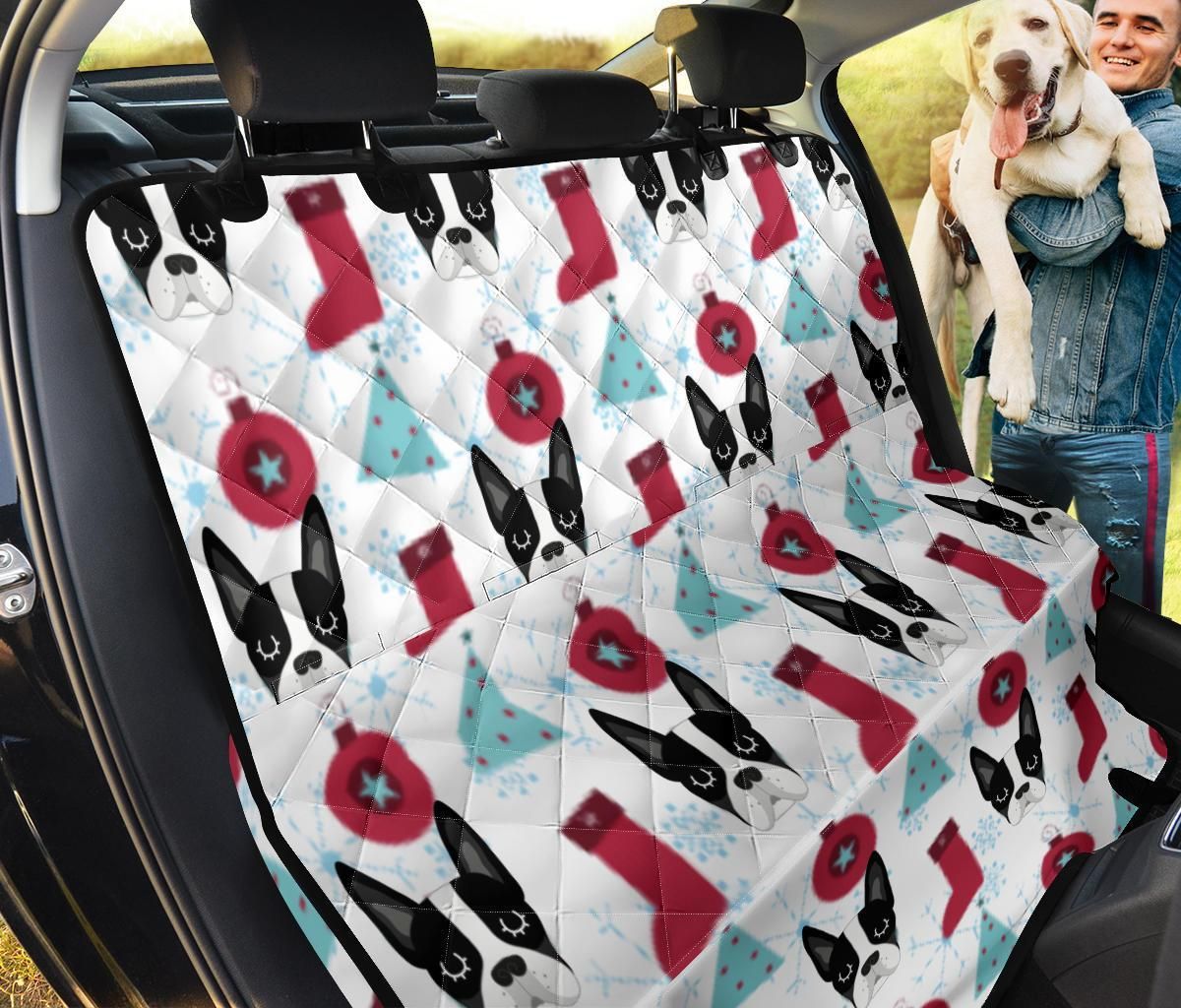 Boston Terrier Christmas Patterns Design Car Back Seat Cover Dog Car Seat Covers - dd03d7a831cf Boston Terrier Christmas Patterns Design Car Back Seat Cover Dog Car Seat Covers - dd03d7a831cf