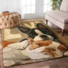 Boston Terrier Couple Rug Sport Decor Gift Floor Decor Living Room Carpet Rug Area Rug - 28b71991a066