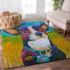Boston Terrier Dog Newspaper Art Rug Sport Decor Gift Floor Decor Living Room Carpet Rug Area Rug - 7bf072a739cb