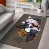 Boston Terrier Floral Rug Sport Decor Gift Floor Decor Living Room Carpet Rug Area Rug - e69441f3bf4e