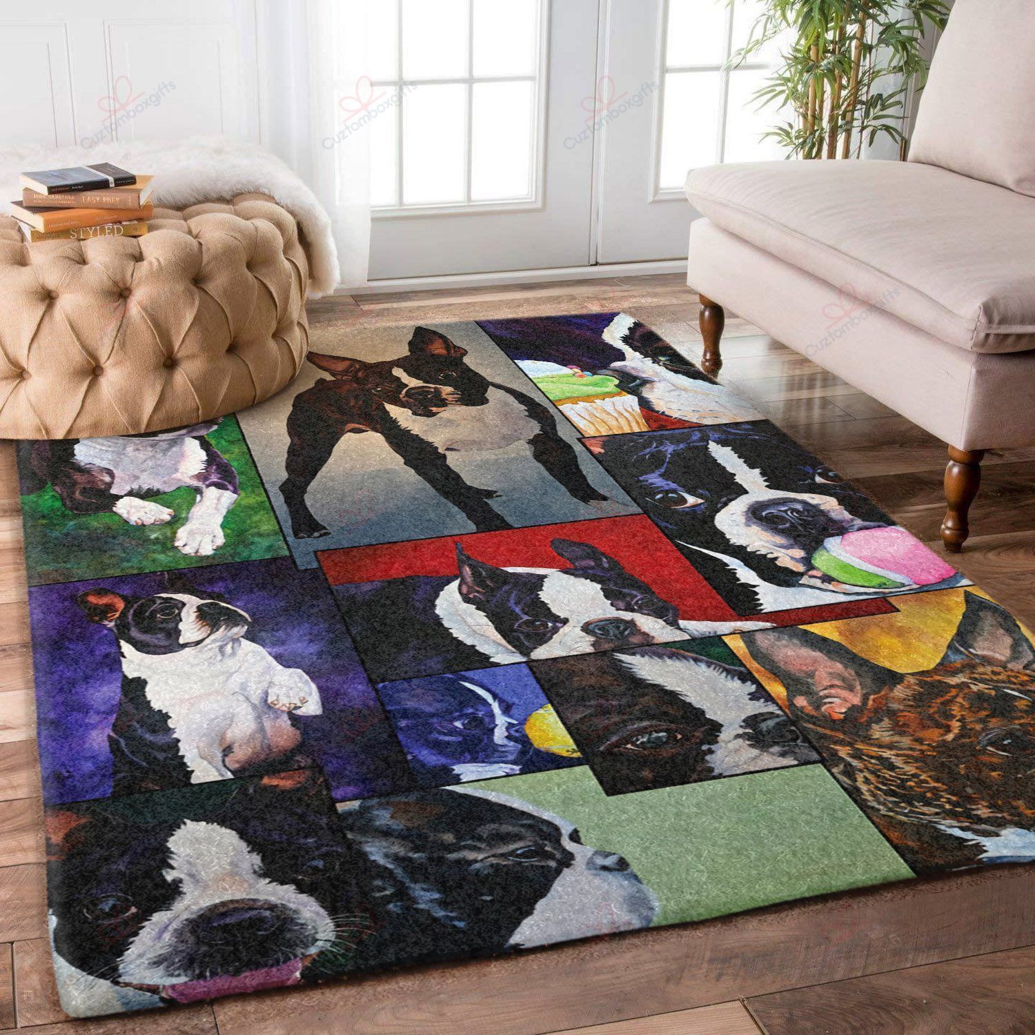 Boston Terrier Rug Sport Decor Gift Floor Decor Living Room Carpet Rug Area Rug - e317559762df Boston Terrier Rug Sport Decor Gift Floor Decor Living Room Carpet Rug Area Rug - e317559762df