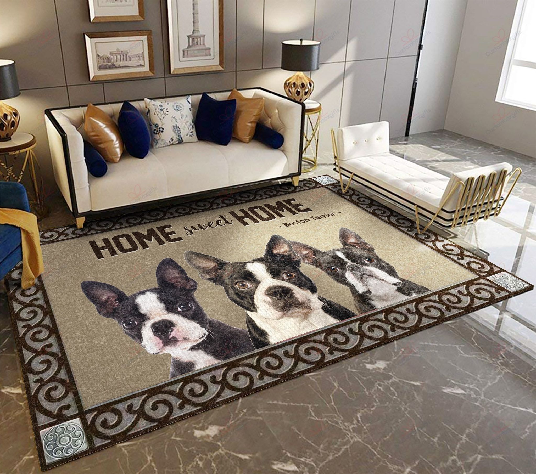 Boston Terrier Home Sweet Home Rug Sport Decor Gift Floor Decor Living Room Carpet Rug Area Rug - 2d3fb507c5a2 Boston Terrier Home Sweet Home Rug Sport Decor Gift Floor Decor Living Room Carpet Rug Area Rug - 2d3fb507c5a2