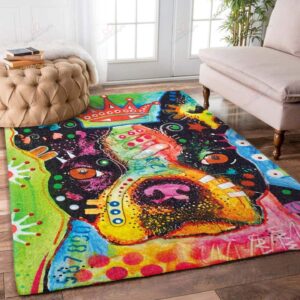 Boston Terrier King Rug Sport Decor Gift Floor Decor Living Room Carpet Rug Area Rug - 4cbb7ecc08f5