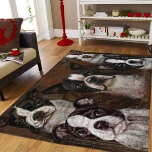 Boston Terrier My Dog In My House Rug Sport Decor Gift Floor Decor Living Room Carpet Rug Area Rug - a2e0648dfd3f