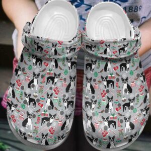 Boston Terrier Personalized Clog Custom Crocs Comfortablefashion Style Comfortable For Women Men Kid Print 3D Boston Terrier V1
