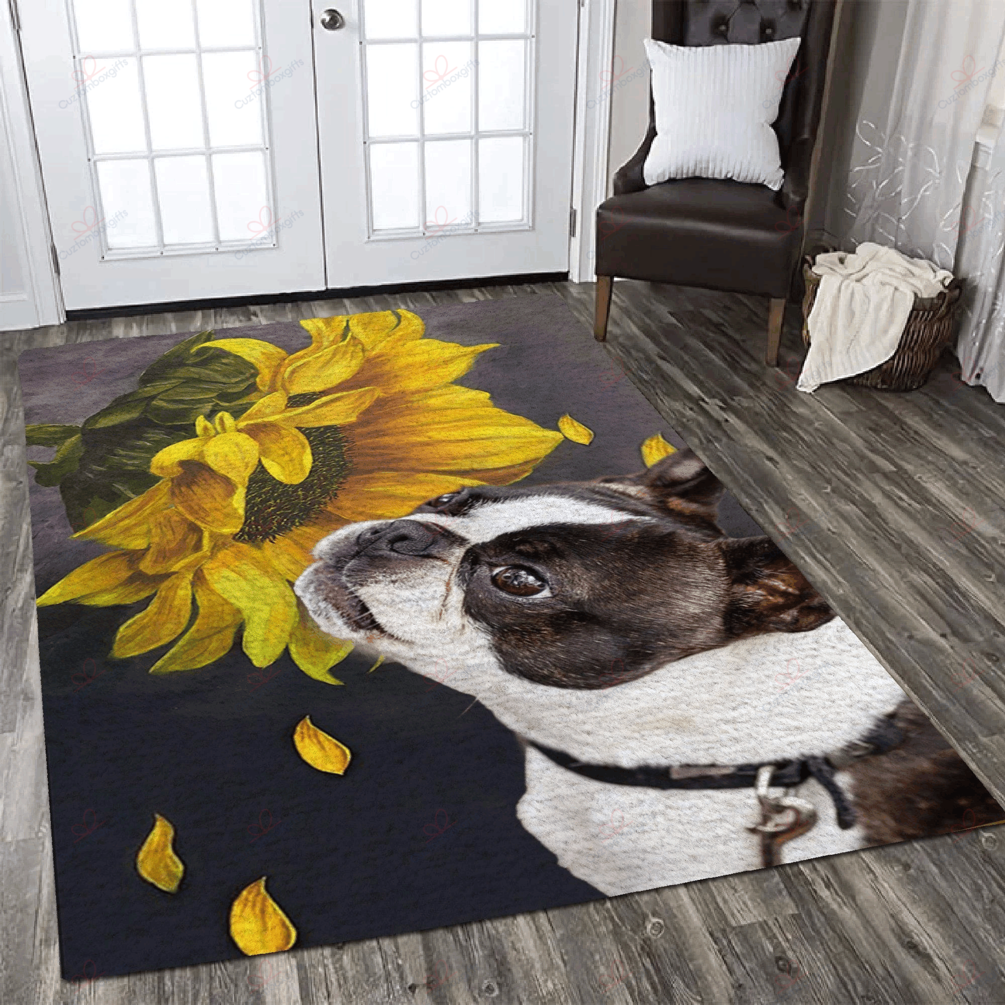 Boston Terrier Sunflower Rug Sport Decor Gift Floor Decor Living Room Carpet Rug Area Rug - 0a13ba1dd361 Boston Terrier Sunflower Rug Sport Decor Gift Floor Decor Living Room Carpet Rug Area Rug - 0a13ba1dd361