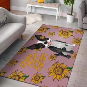 Boston Terrier You Are My Sunshine Rug Sport Decor Gift Floor Decor Living Room Carpet Rug Area Rug - 6b179f705d31