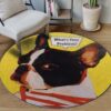 Boston Terrier Your Problem Round Carpet Floor Rug Living Room Bedroom Decor Round Area Rug Carpet