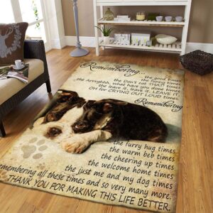 Boston Terriers Remembering Rug Sport Decor Gift Floor Decor Living Room Carpet Rug Area Rug - d3aa938caf49