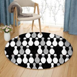 Bowling Round Carpet Floor Rug Living Room Bedroom Decor Round Area Rug Carpet
